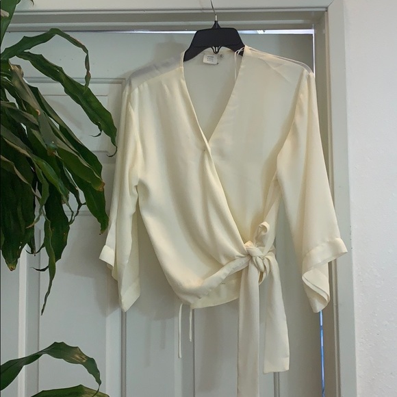 Good Luck Gem Tops - Good Luck Gem Ivory Wrap Top